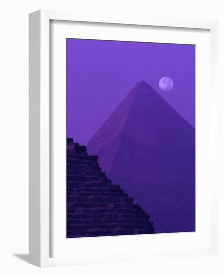 Moon and Pyramid of Khafre-Ron Watts-Framed Photographic Print