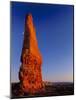 Moon and sandstone spire at Arches National Park-Scott T. Smith-Mounted Photographic Print