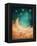 Moon And Stars-egal-Framed Stretched Canvas