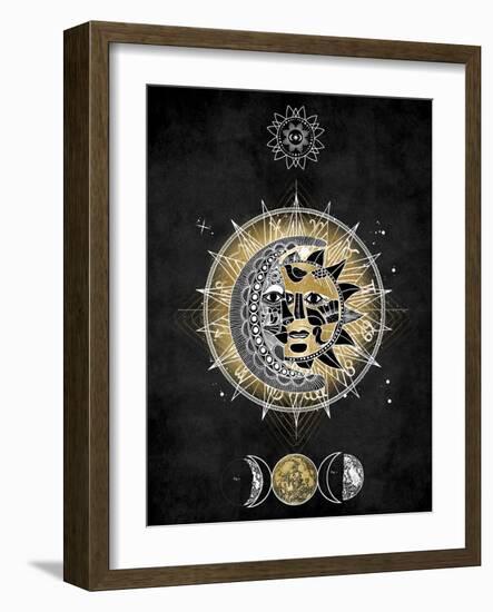 Moon and Sun II-Oliver Jeffries-Framed Art Print