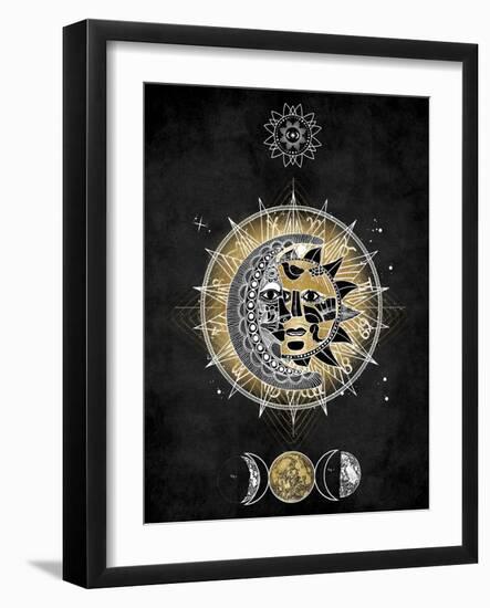 Moon and Sun II-Oliver Jeffries-Framed Art Print