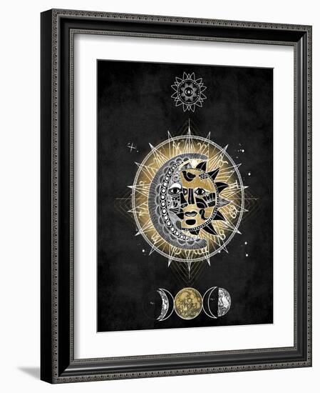 Moon and Sun II-Oliver Jeffries-Framed Art Print