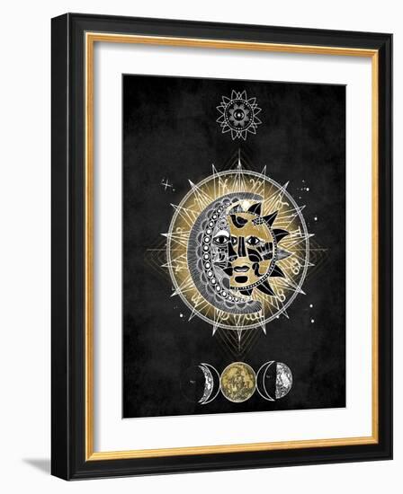 Moon and Sun II-Oliver Jeffries-Framed Art Print