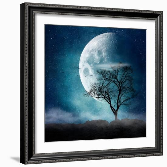 Moon Blues-Dirk Wüstenhagen-Framed Art Print