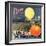 Moon Brand - California - Citrus Crate Label-Lantern Press-Framed Art Print