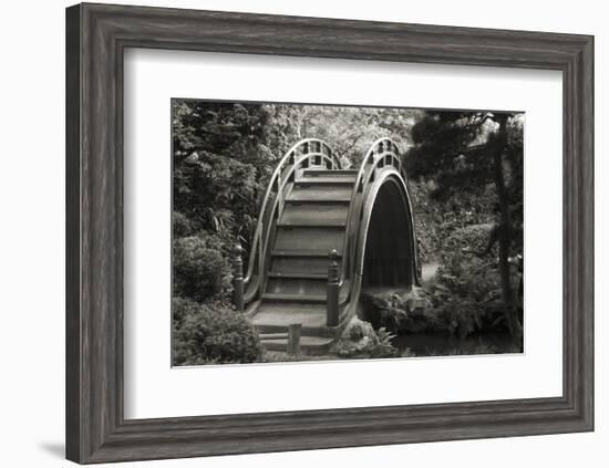 Moon Bridge in Tea Garden-Christian Peacock-Framed Art Print