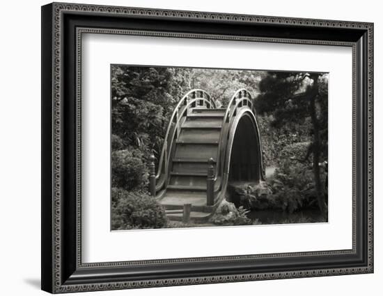 Moon Bridge in Tea Garden-Christian Peacock-Framed Art Print