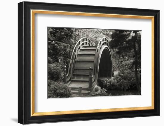 Moon Bridge in Tea Garden-Christian Peacock-Framed Art Print