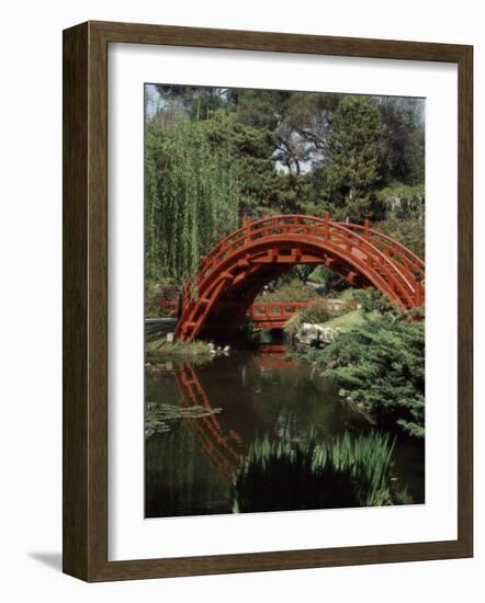 Moon Bridge Japanese Garden Huntington Botanical Gardens San Marino, California, USA-null-Framed Photographic Print