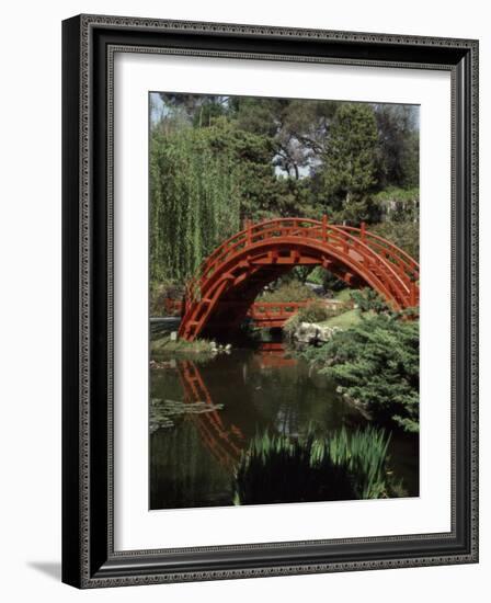 Moon Bridge Japanese Garden Huntington Botanical Gardens San Marino, California, USA-null-Framed Photographic Print