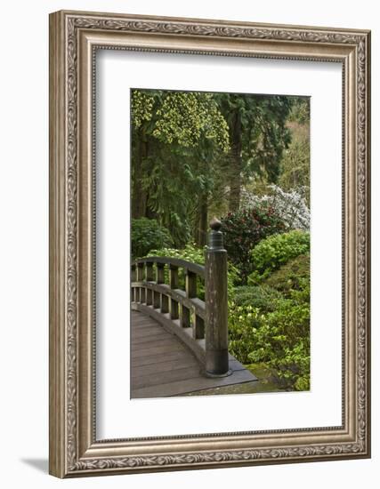 Moon Bridge, Portland Japanese Garden, Portland, Oregon-Michel Hersen-Framed Photographic Print