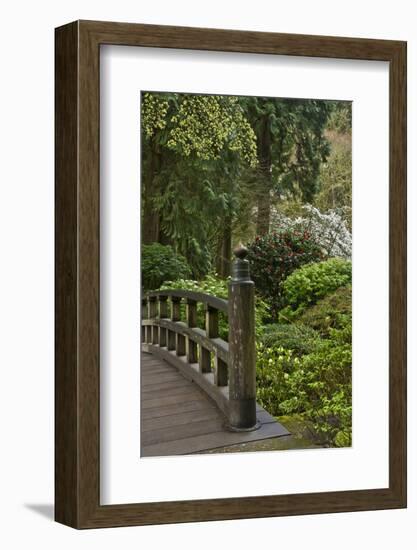 Moon Bridge, Portland Japanese Garden, Portland, Oregon-Michel Hersen-Framed Photographic Print