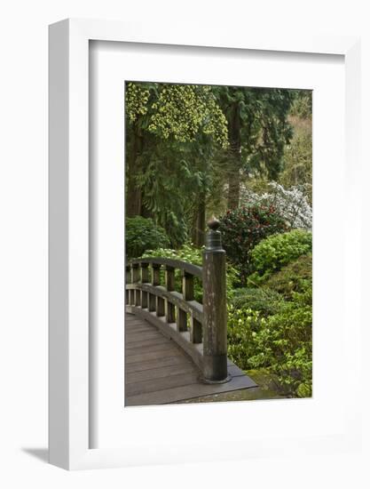 Moon Bridge, Portland Japanese Garden, Portland, Oregon-Michel Hersen-Framed Photographic Print