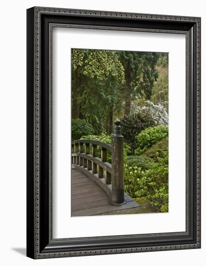 Moon Bridge, Portland Japanese Garden, Portland, Oregon-Michel Hersen-Framed Photographic Print