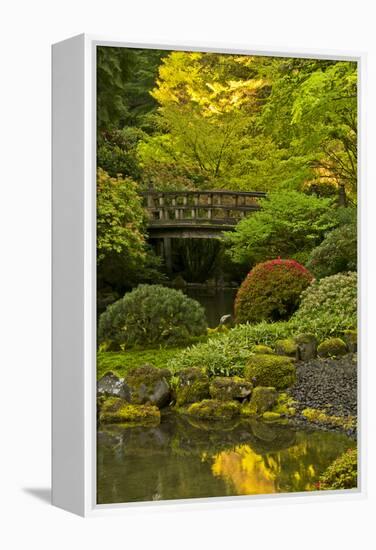 Moon Bridge, Spring, Portland Japanese Garden, Portland, Oregon, USA-Michel Hersen-Framed Premier Image Canvas