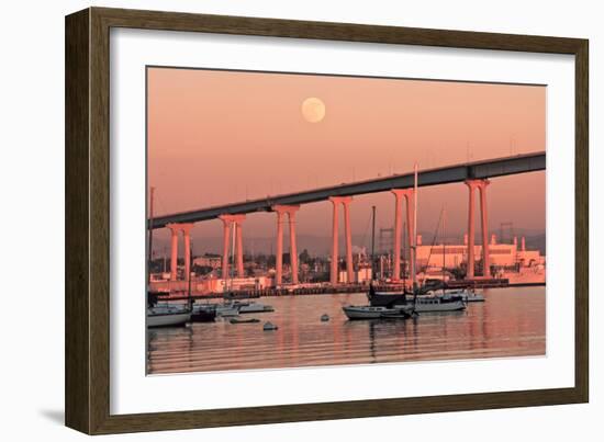 Moon & Bridge-Lee Peterson-Framed Photo