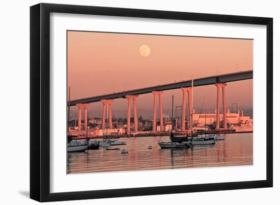 Moon & Bridge-Lee Peterson-Framed Photo