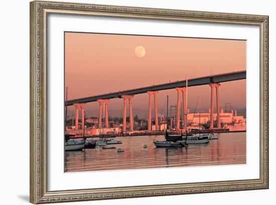 Moon & Bridge-Lee Peterson-Framed Photo