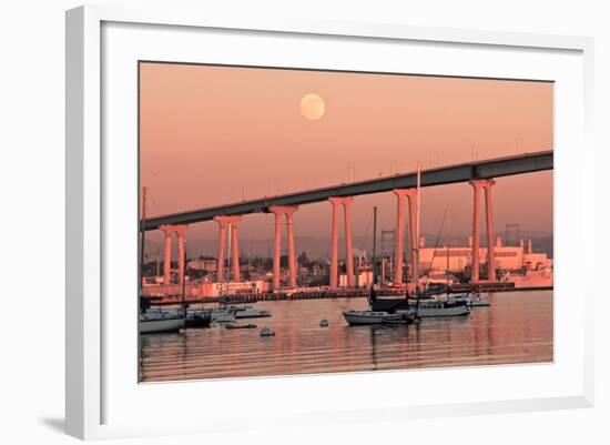 Moon & Bridge-Lee Peterson-Framed Photo