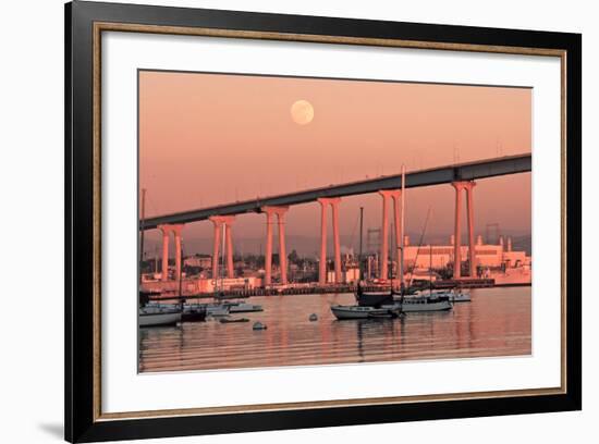 Moon & Bridge-Lee Peterson-Framed Photo