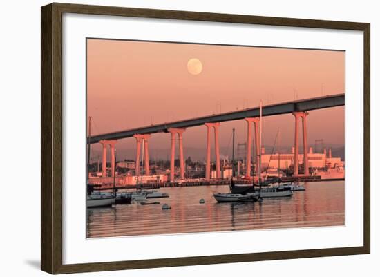 Moon & Bridge-Lee Peterson-Framed Photo