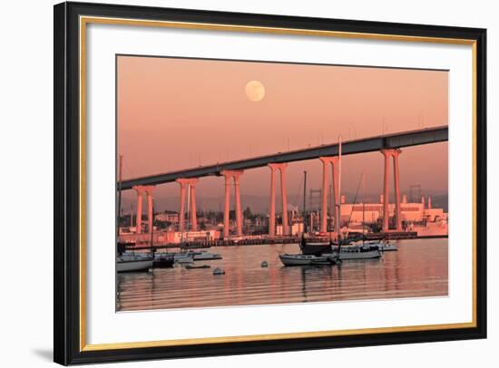 Moon & Bridge-Lee Peterson-Framed Photo