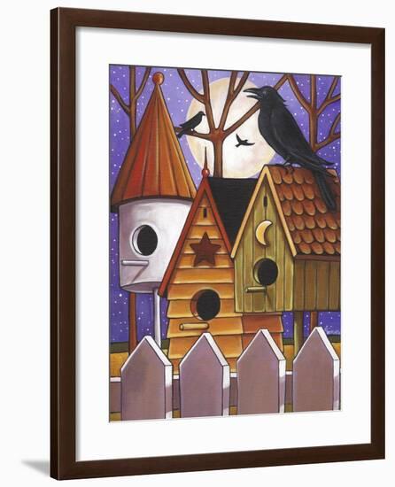 Moon Crows Houses-Cathy Horvath-Buchanan-Framed Giclee Print