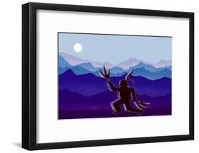 Moon Dancer Paying Homage to the Moon and Earth-Rich LaPenna-Framed Giclee Print