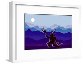 Moon Dancer Paying Homage to the Moon and Earth-Rich LaPenna-Framed Giclee Print
