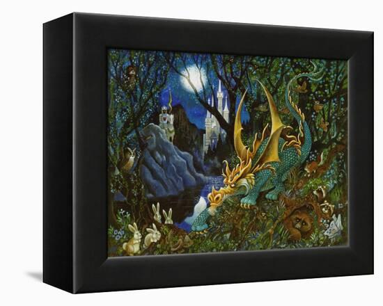 Moon Dragon-Bill Bell-Framed Premier Image Canvas