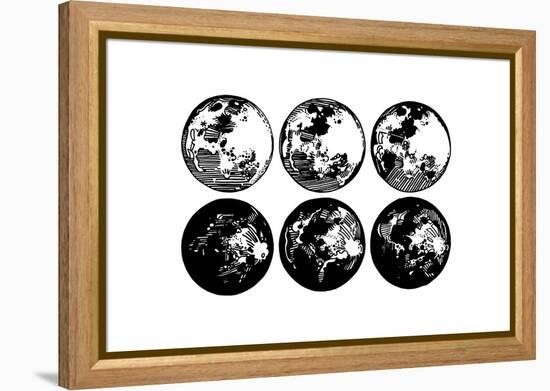 Moon Drawings-null-Framed Stretched Canvas