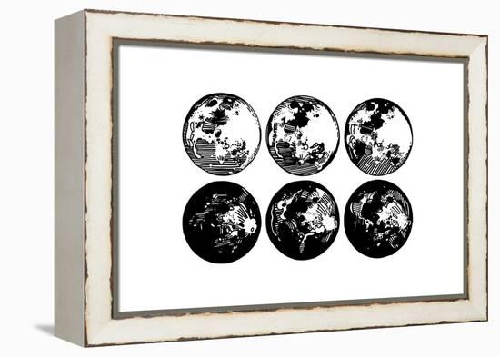 Moon Drawings-null-Framed Stretched Canvas