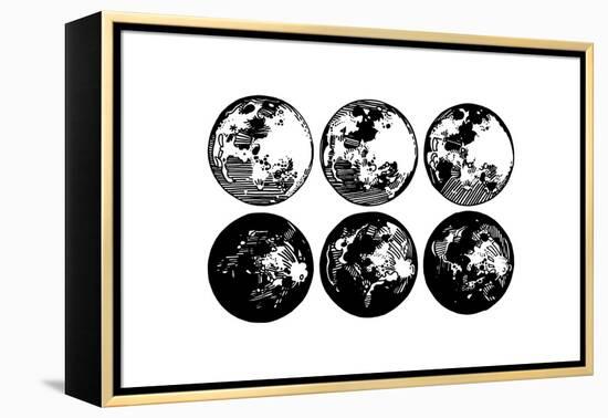 Moon Drawings-null-Framed Stretched Canvas