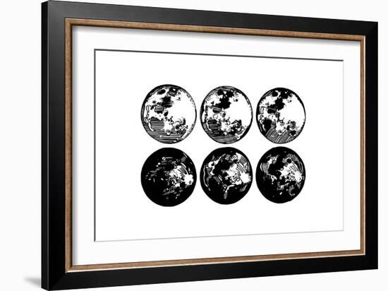 Moon Drawings-null-Framed Art Print