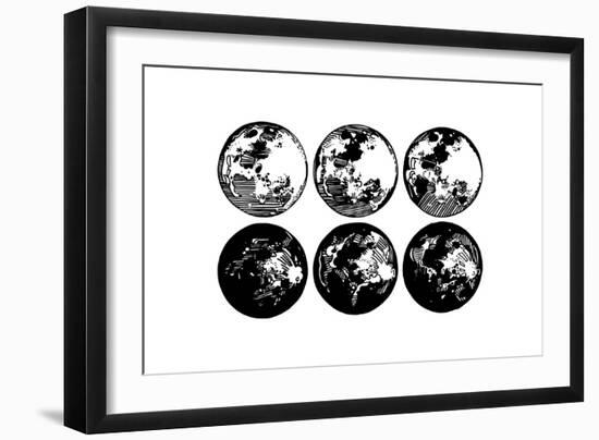 Moon Drawings-null-Framed Art Print