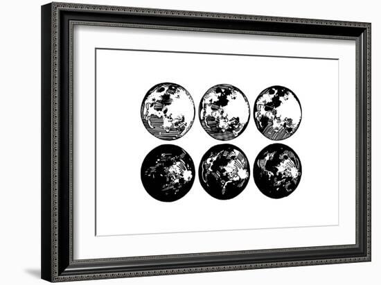 Moon Drawings-null-Framed Art Print