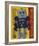 Moon Explorer Robot, 1983 (blue & yellow)-Andy Warhol-Framed Art Print