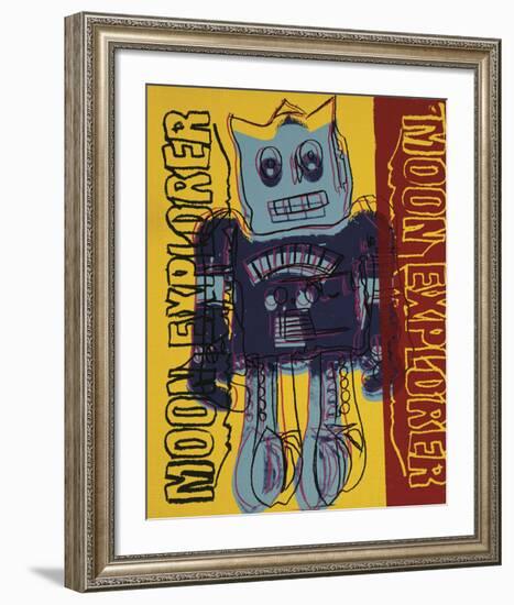 Moon Explorer Robot, 1983 (blue & yellow)-Andy Warhol-Framed Art Print