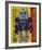 Moon Explorer Robot, 1983 (blue & yellow)-Andy Warhol-Framed Art Print