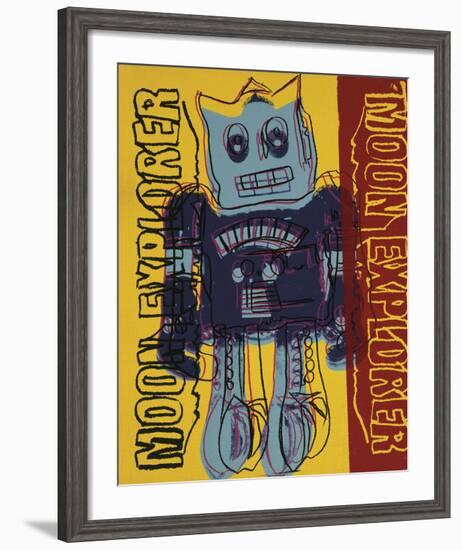 Moon Explorer Robot, 1983 (blue & yellow)-Andy Warhol-Framed Art Print