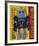 Moon Explorer Robot, 1983 (blue & yellow)-Andy Warhol-Framed Art Print