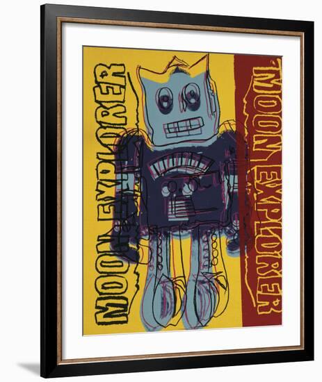 Moon Explorer Robot, 1983 (blue & yellow)-Andy Warhol-Framed Art Print