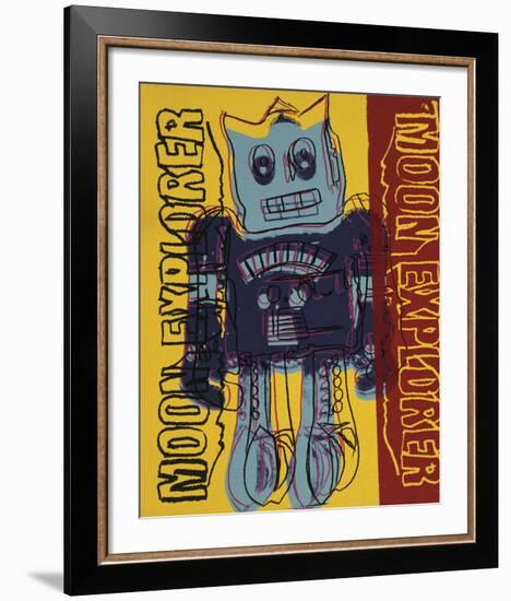 Moon Explorer Robot, 1983 (blue & yellow)-Andy Warhol-Framed Art Print