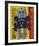 Moon Explorer Robot, 1983 (blue & yellow)-Andy Warhol-Framed Art Print