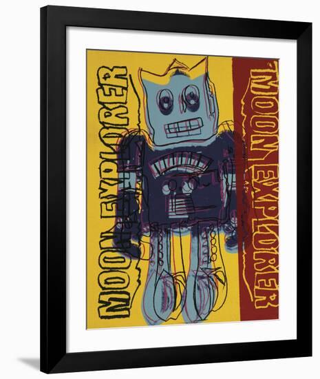 Moon Explorer Robot, 1983 (blue & yellow)-Andy Warhol-Framed Art Print