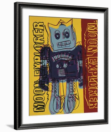 Moon Explorer Robot, 1983 (blue & yellow)-Andy Warhol-Framed Art Print