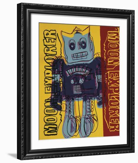 Moon Explorer Robot, 1983 (blue & yellow)-Andy Warhol-Framed Art Print