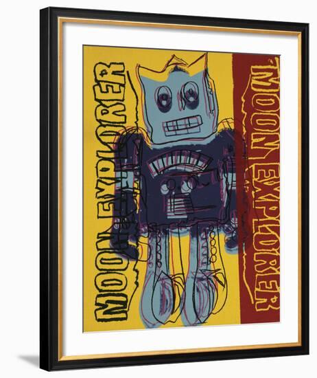 Moon Explorer Robot, 1983 (blue & yellow)-Andy Warhol-Framed Art Print