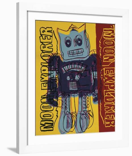 Moon Explorer Robot, 1983 (blue & yellow)-Andy Warhol-Framed Art Print