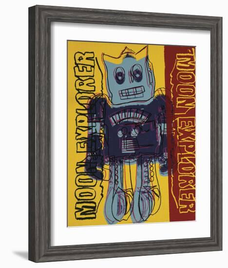 Moon Explorer Robot, 1983 (blue & yellow)-Andy Warhol-Framed Giclee Print